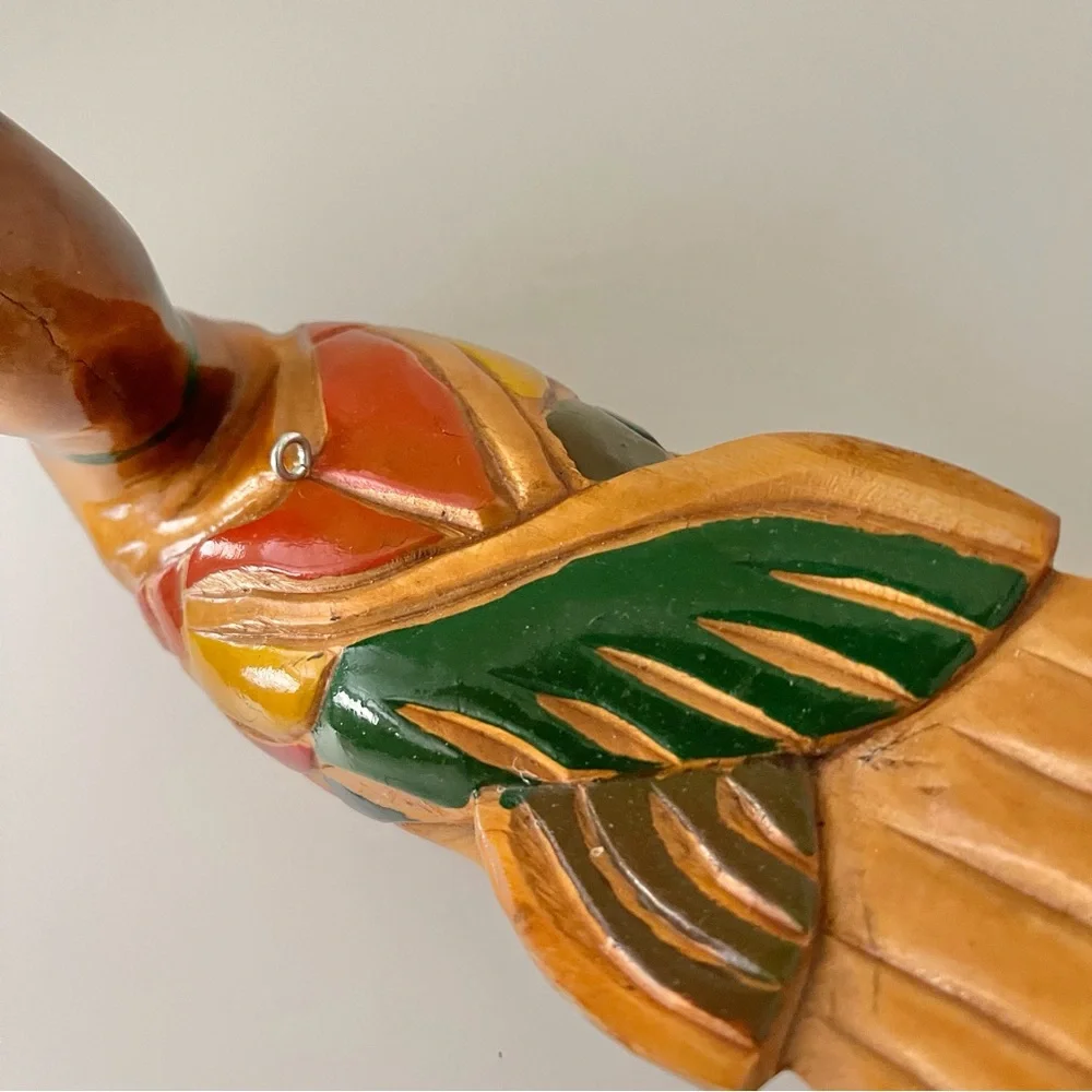 Vintage Folk Art Hand Carved Wooden Korean Wedding Duck - Picture 6 of 9